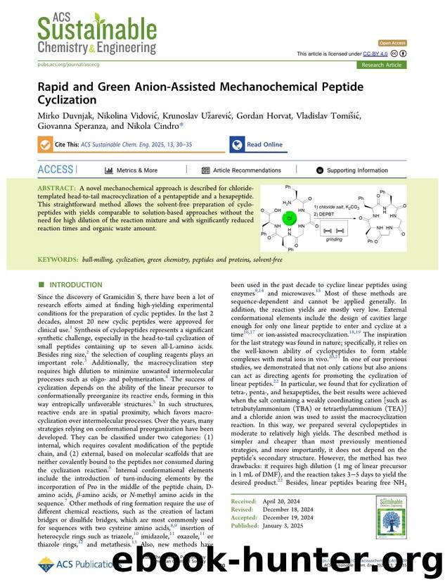 Rapid and Green Anion-Assisted Mechanochemical Peptide Cyclization by unknow