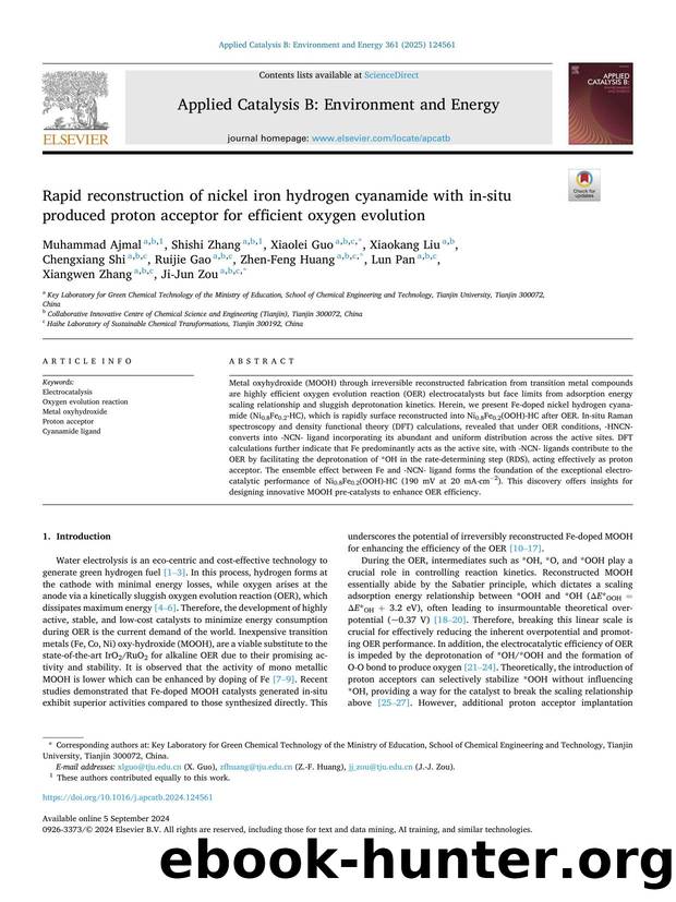 Rapid reconstruction of nickel iron hydrogen cyanamide with in-situ produced proton acceptor for efficient oxygen evolution by Muhammad Ajmal