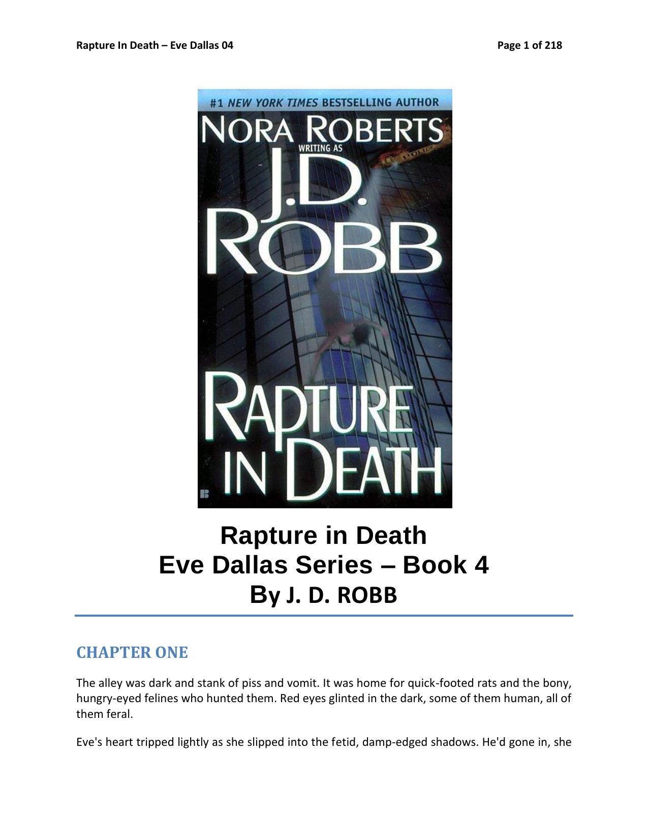 Rapture In Death by J.D. Robb