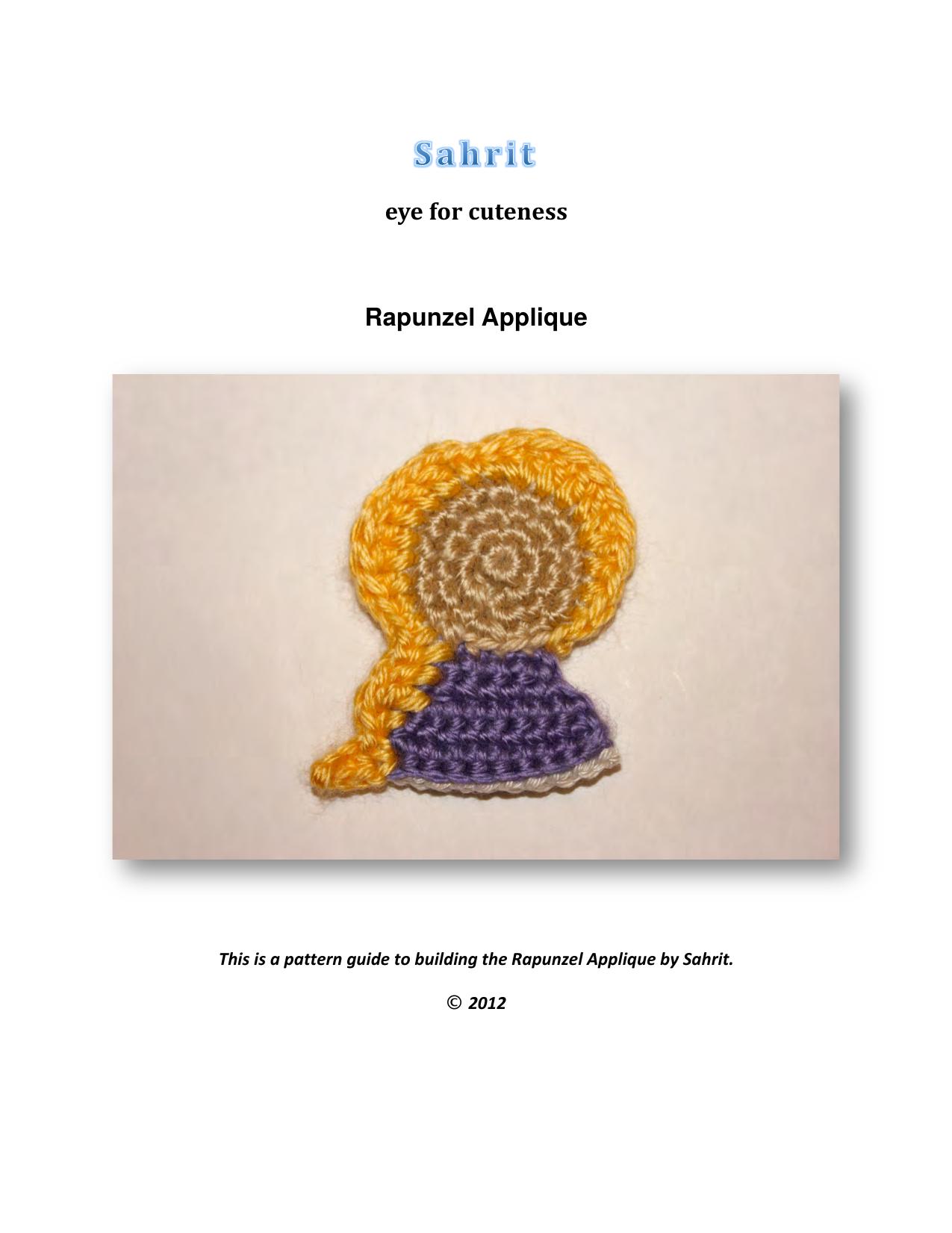 Rapunzel Applique Pattern by Sahrit by Sahrit Freud Weinstein