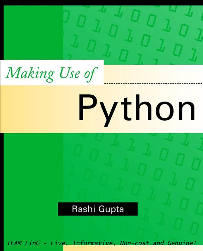 Rashi Gupta Making Use of Python by Unknown
