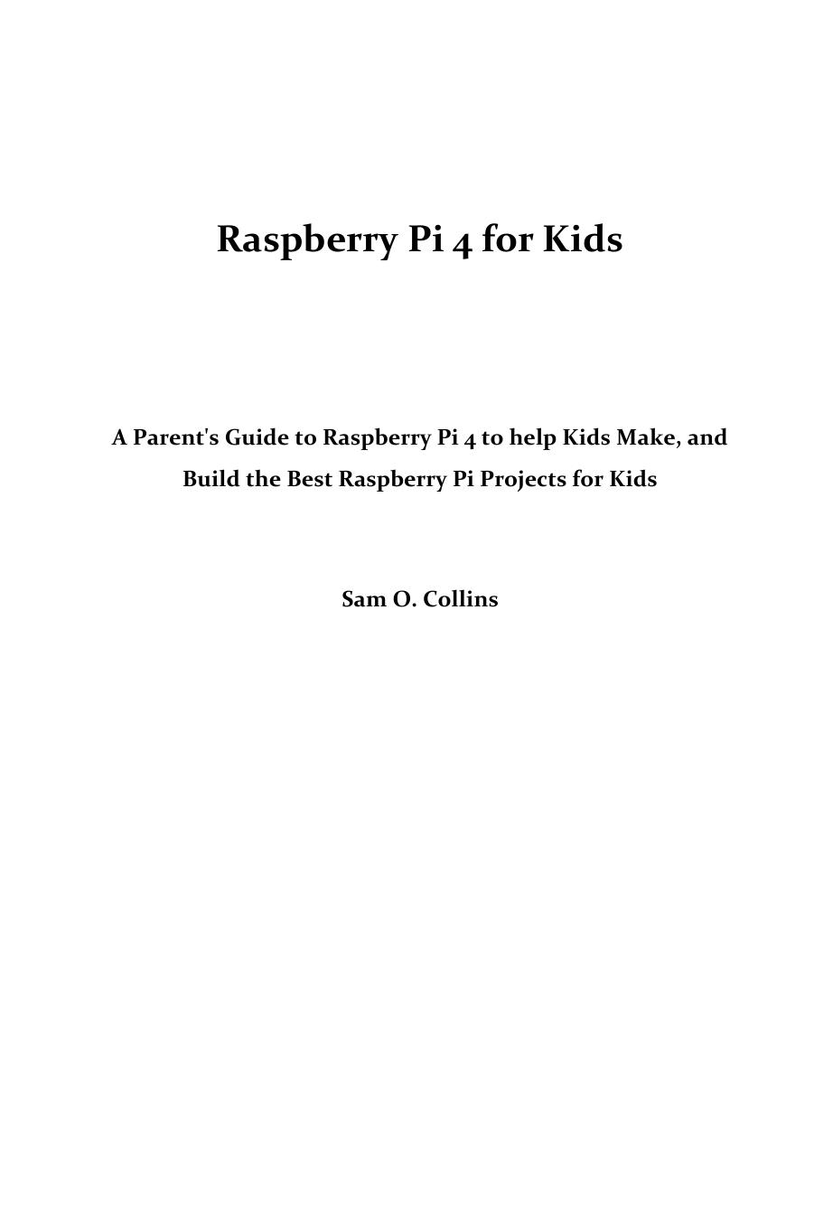 Raspberry Pi 4 for Kids by Unknow