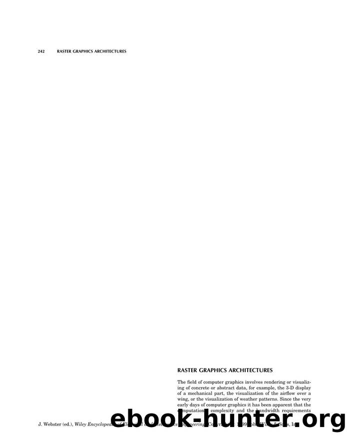 Raster Graphics Architectures". In: Wiley Encyclopedia of Electrical and Electronics Engineering by Unknown