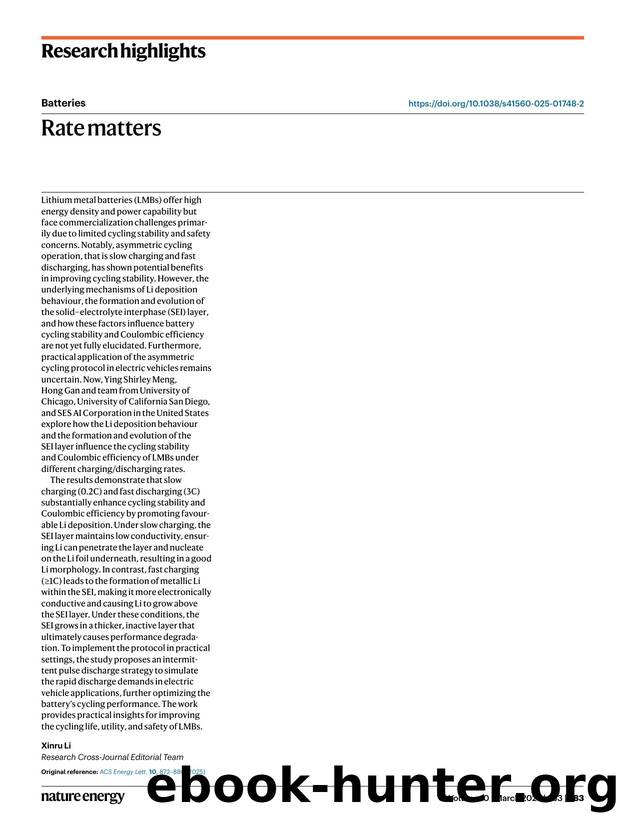 Rate matters by Xinru Li