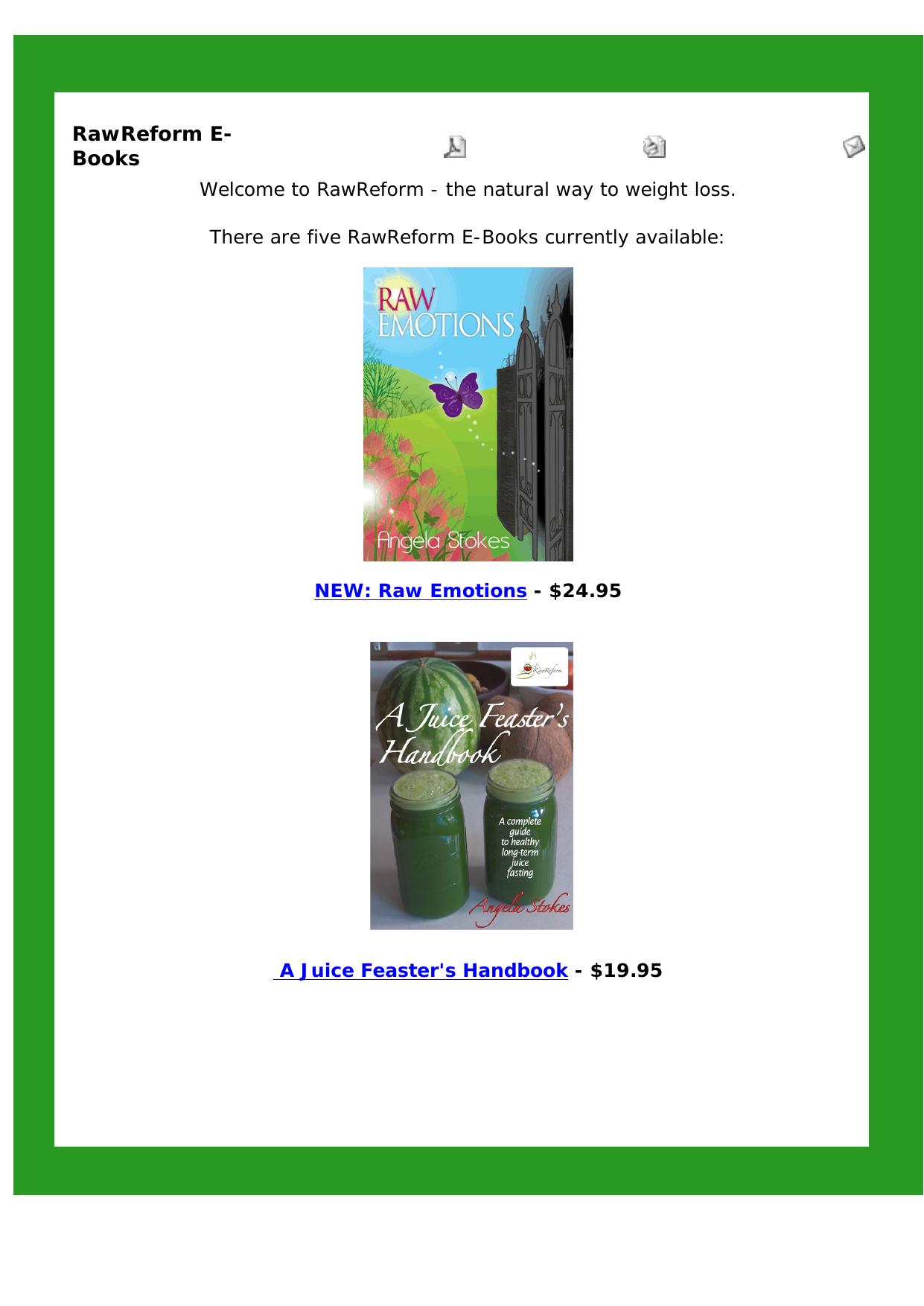 RawReform-the Natural Way To Weight Loss. by Best of Kuszter's Collection