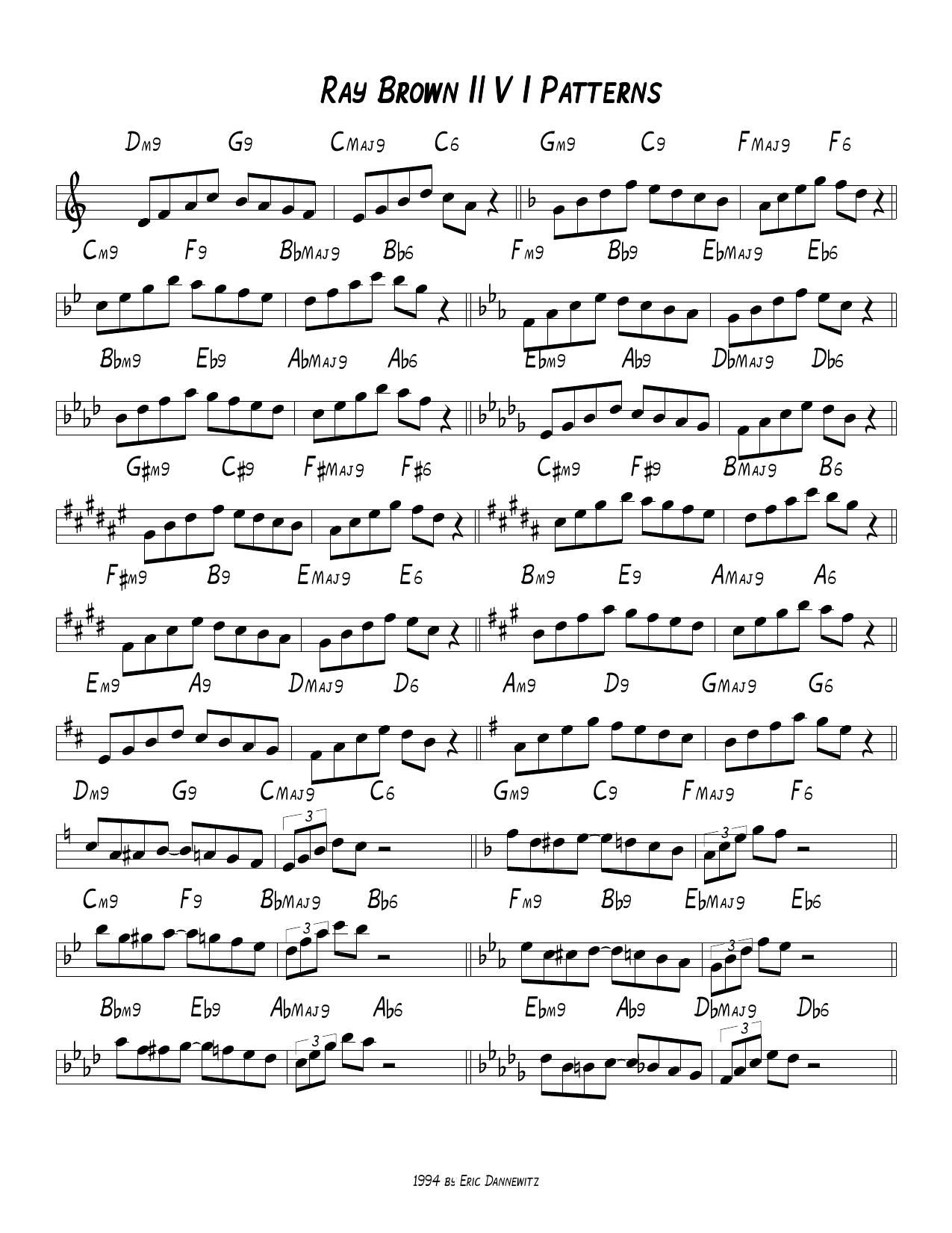Ray Brown II V I Patterns by Eric Dannewitz