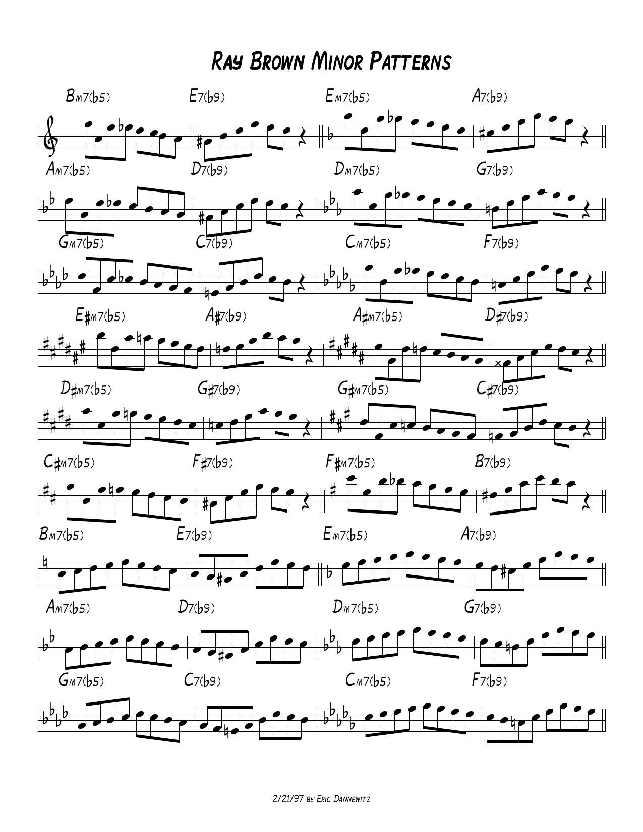 Ray Brown Minor Patterns by Eric Dannewitz