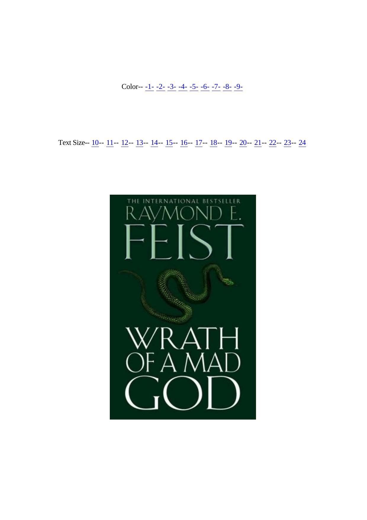 Raymond E Feist Darkwar 3 Wrath of a Mad God by Unknown