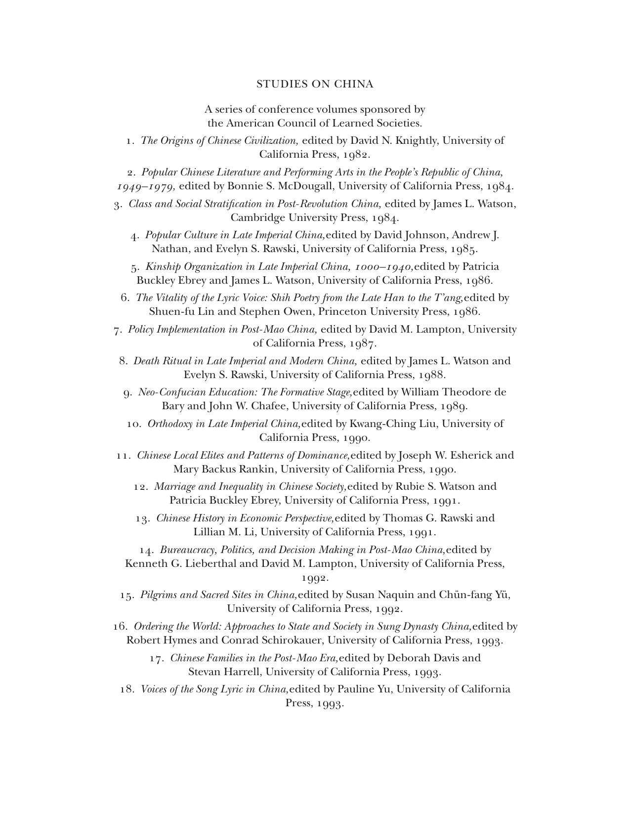 Re-Drawing Boundaries: Work, Households, and Gender in China by Barbara Entwisle Gail E. Henderson