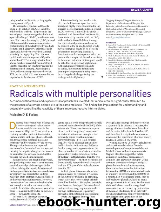 Reactive intermediates: Radicals with multiple personalities by Malcolm D. E. Forbes
