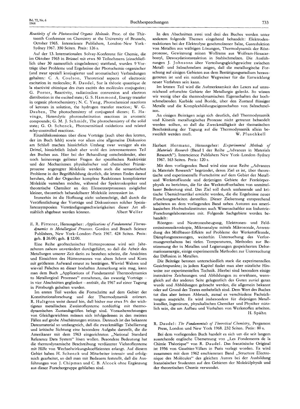 Reactivity of the Photoexcited Organic Molecule. Proc. of the Thirteenth Conference on Chemistry at the University of Brussels, October 1965. Interscience Publishers, London-New Yo by Unknown