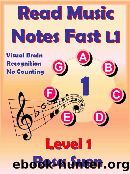 Read Music Notes Fast Level 1 - Visual Brain Recognition, No Counting by Rosa Suen