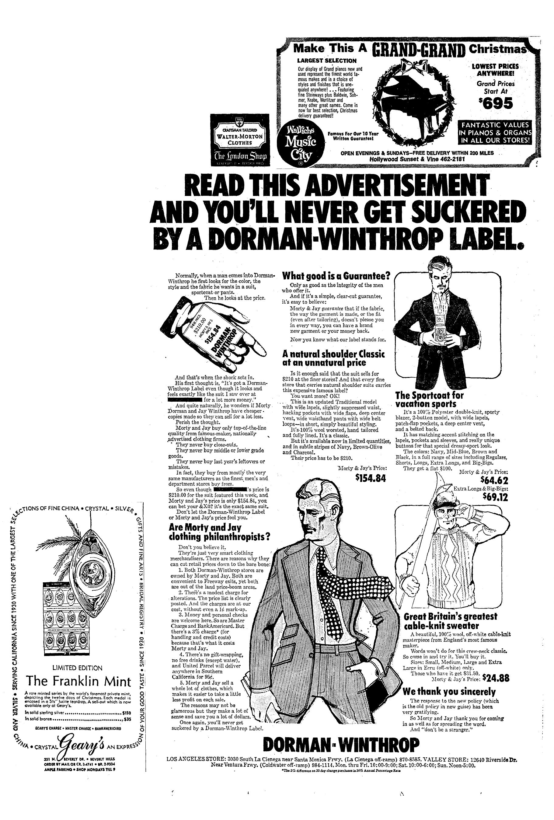 Read this ad and youll never get suckered by a DW label by Unknown