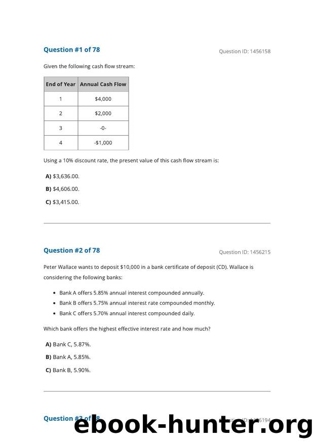 Reading 1 The Time Value of Money by Unknown
