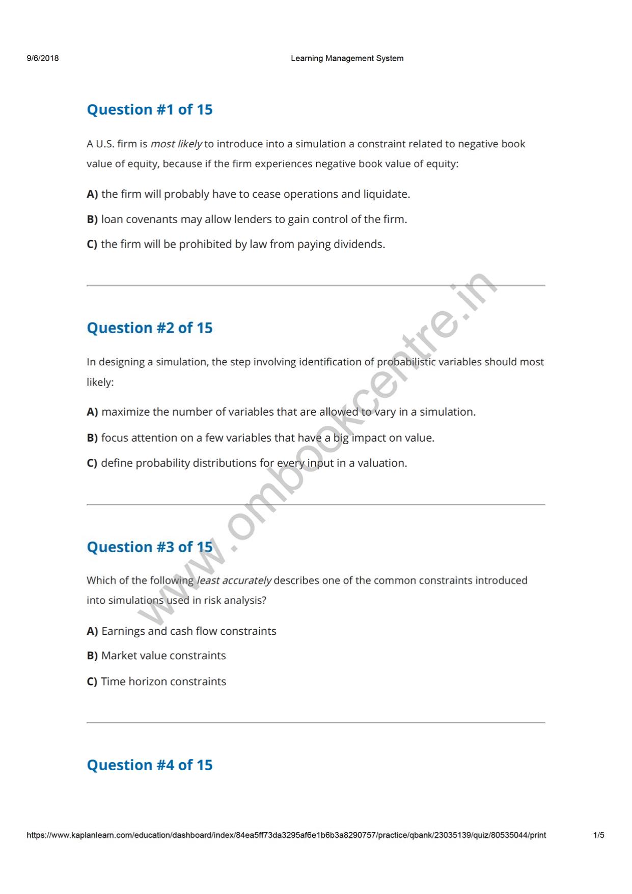Reading 10 Probabilistic Approaches Scenario Analysis Decision Trees and Simulations.pdf by Comp-4