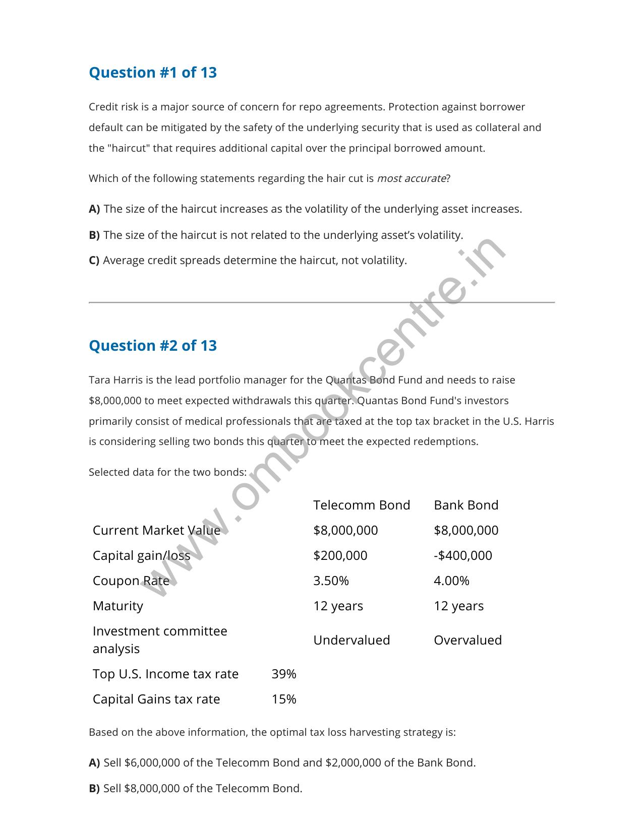 Reading 22 Introduction to Fixed-Income Portfolio Management Questions by Unknown