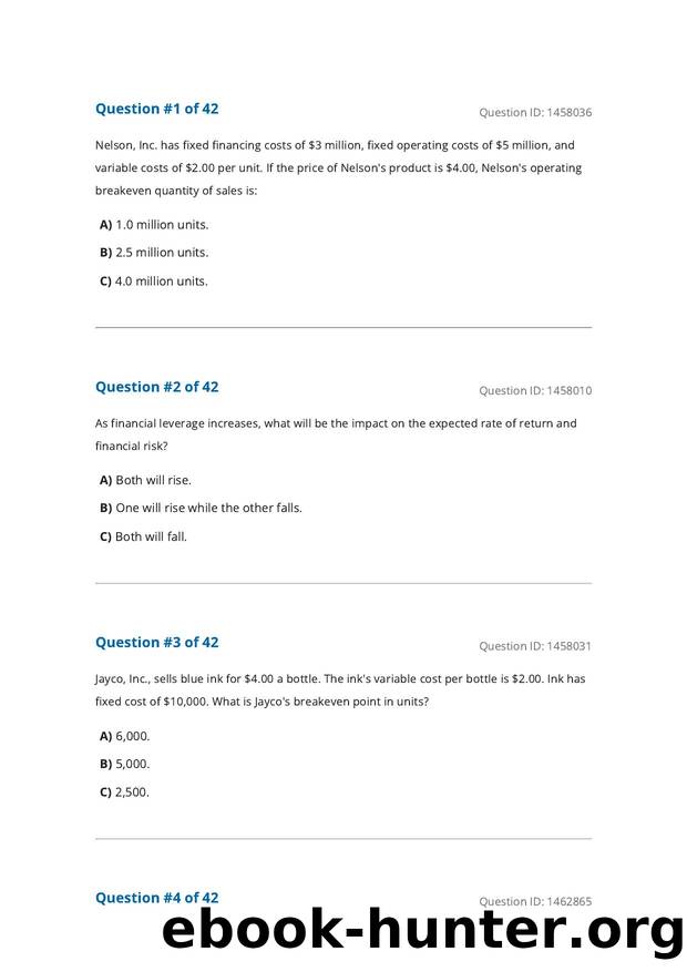 Reading 35 Measures of Leverage by Unknown
