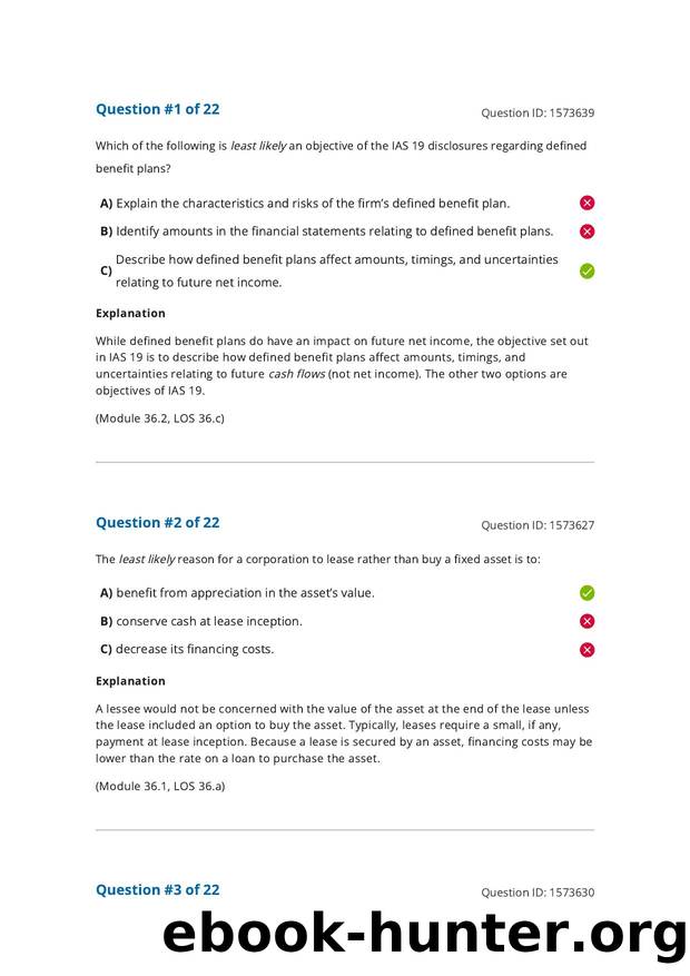 Reading 36 Topics in Long-Term Liabilities and Equity by Answers