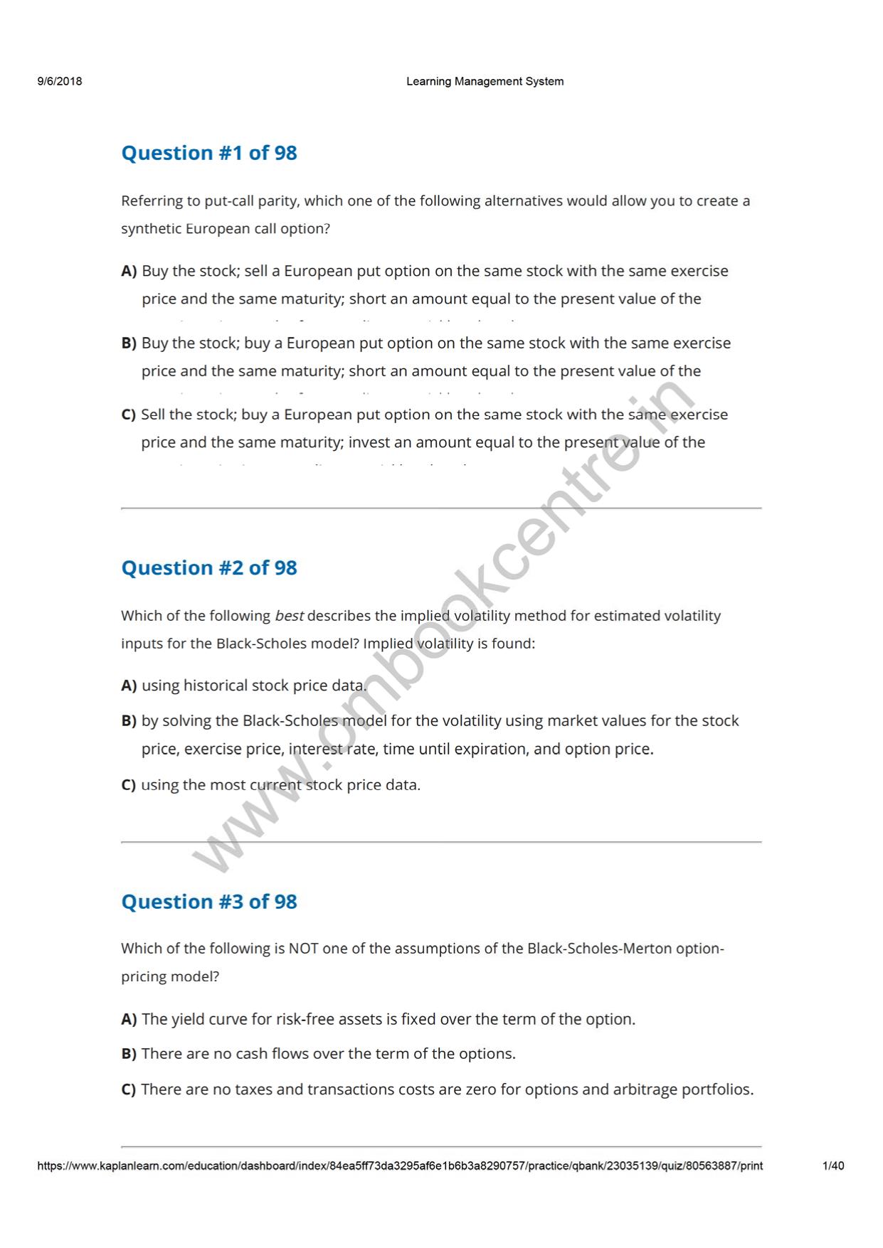 Reading 40 Valuation of Contingent Claims.pdf by Comp-4