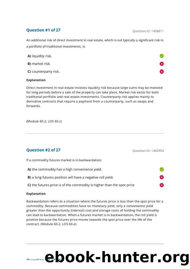 Reading 60 Private Capital, Real Estate, Infrastructure, Natural Resources, and Hedge Funds by Answers