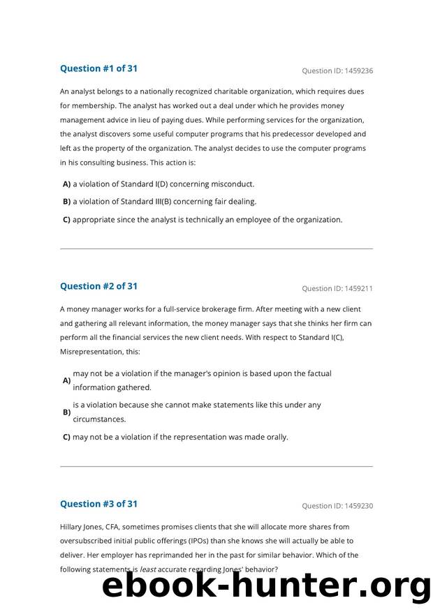 Reading 71.2 Guidance for Standards I(C) and I(D) by Unknown