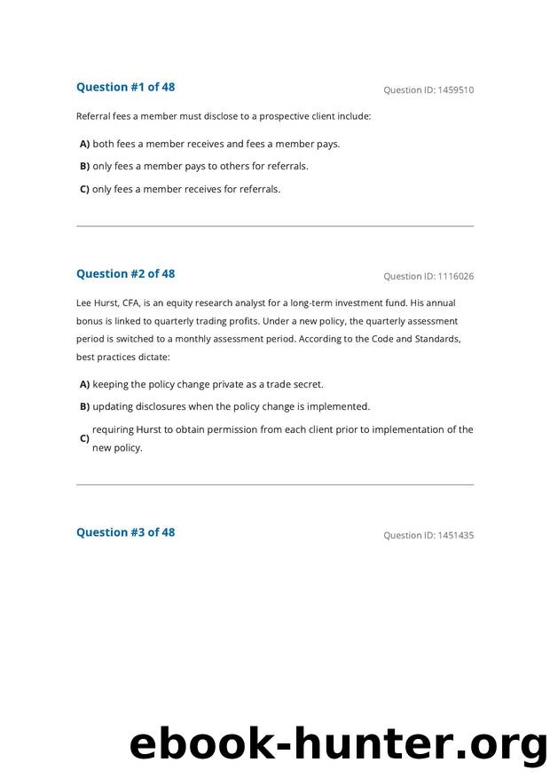 Reading 71.8 Guidance for Standard VI by Unknown