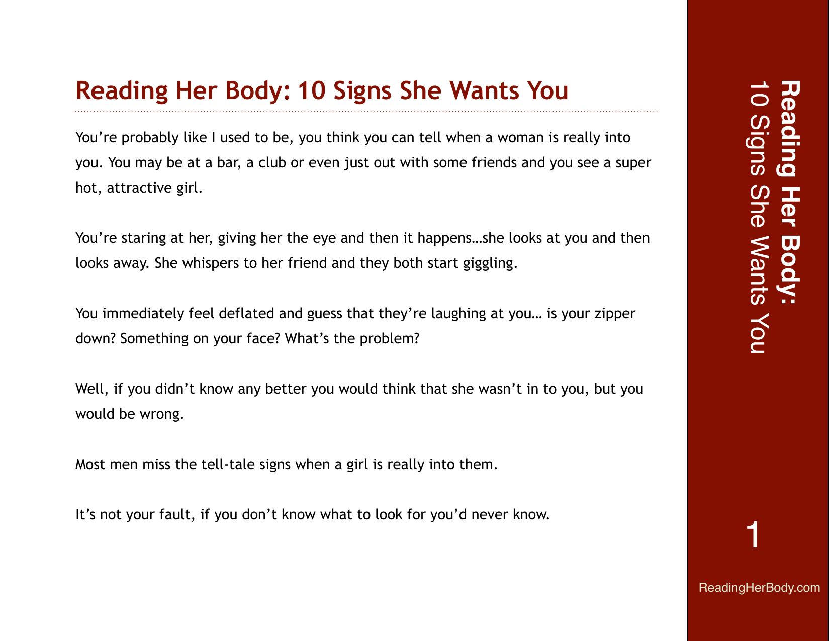 Reading Her Body â Top 10 Sex Signals Every Woman Sends When She Wants Me by Reading Her Body