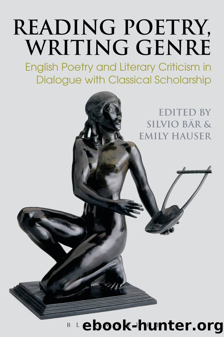 Reading Poetry, Writing Genre by Bär Silvio; Hauser Emily;