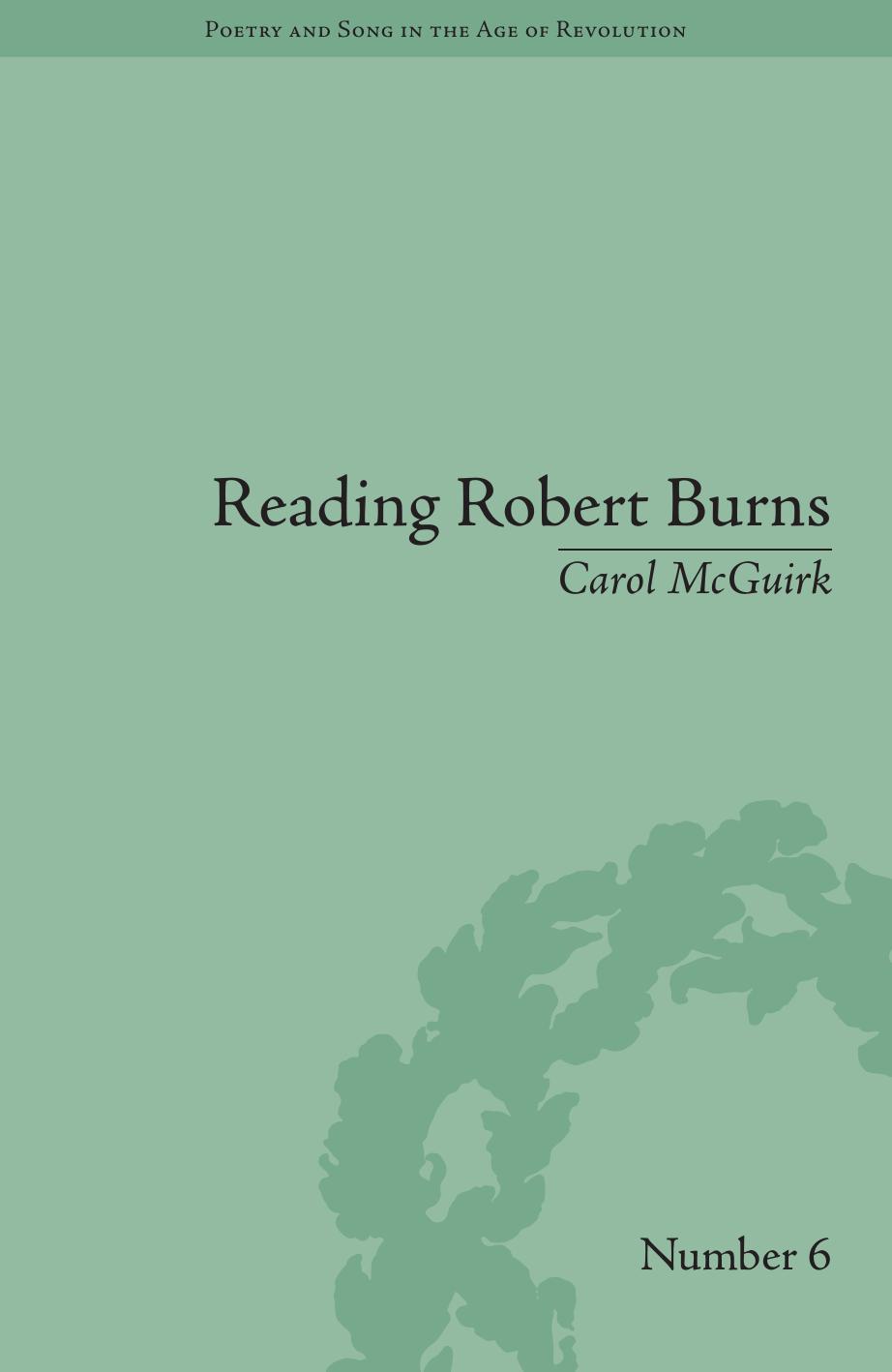 Reading Robert Burns : texts, context, transformations by Burns Robert; McGuirk Carol