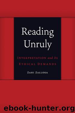 Reading Unruly by Zalloua Zahi