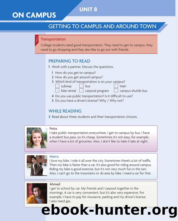 Reading and Writing 1 On Campus Unit 8 by Unknown