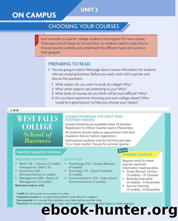 Reading and Writing 3 On Campus Unit 2 by Unknown