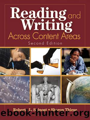 Reading and Writing Across Content Areas by Sejnost Roberta L.;Thiese Sharon M.; & Sharon Thiese