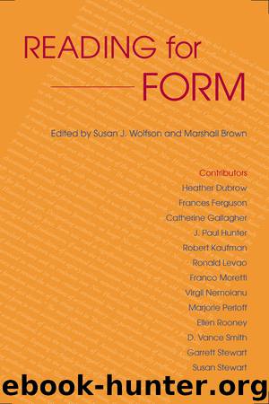 Reading for Form by Wolfson Susan J.; Brown Marshall ;