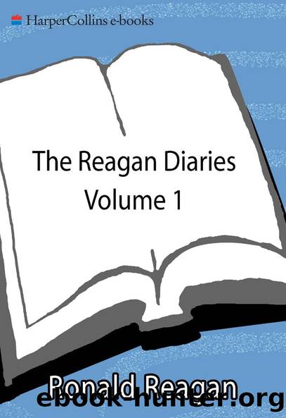 Reagan Diaries Volume 1 by Ronald Reagan Douglas Brinkley