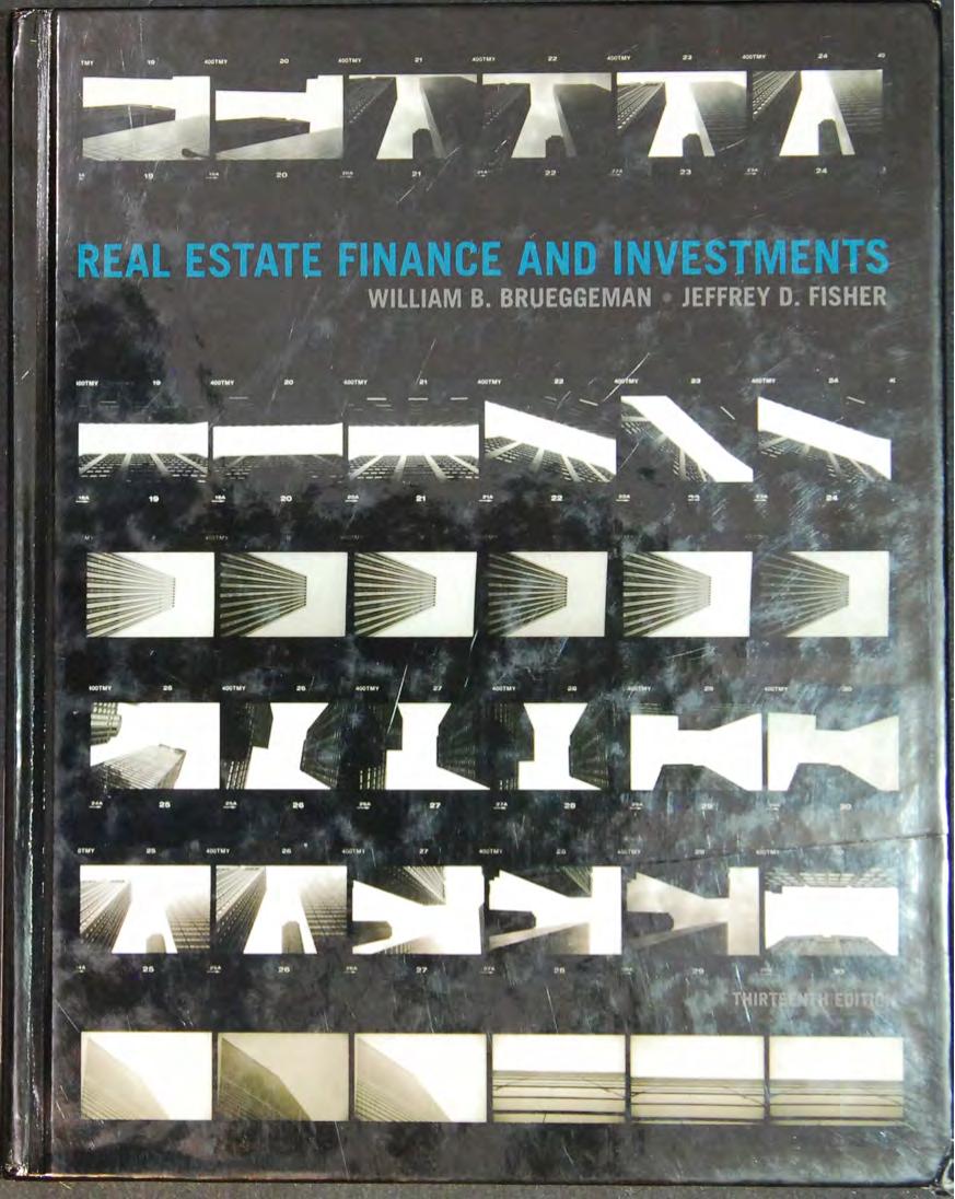 Real Estate Finance and Investments By Brueggeman & Fisher (13th, Thirteenth Edition) by William Brueggeman and Jeffrey Fisher