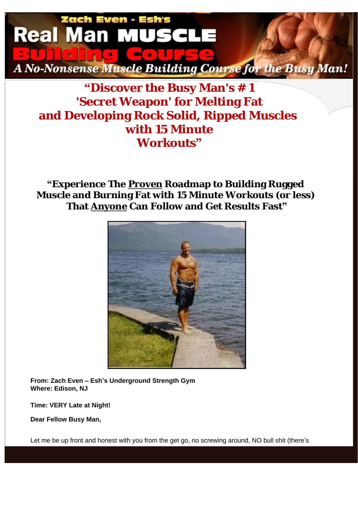 Real Man Muscle Building (busy Man Fitness). by Best of Kuszter's Collection