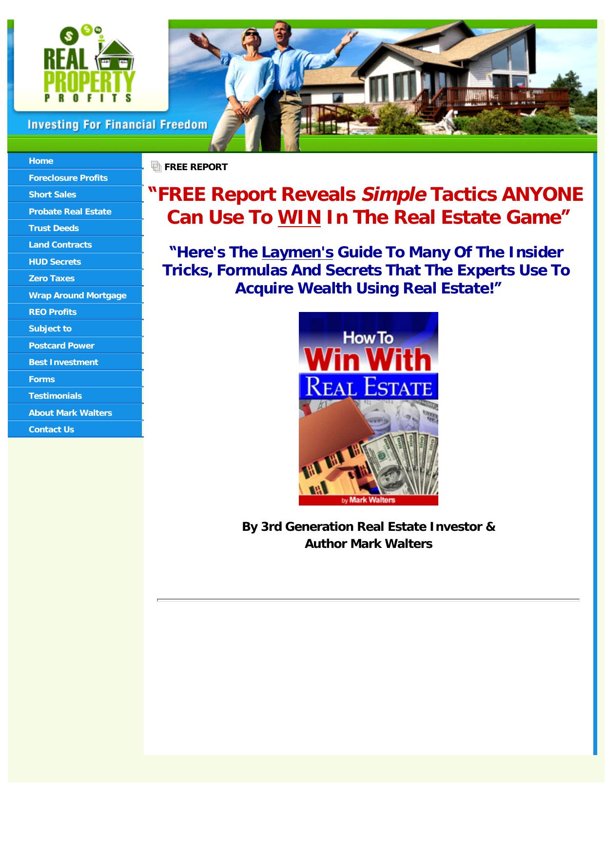 Real Property Profits. by Best of Kuszter's Collection