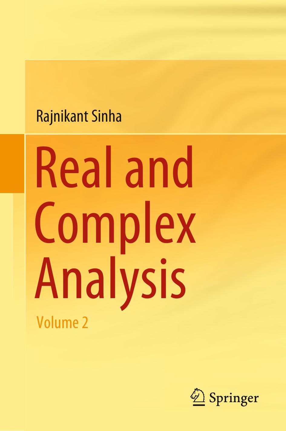 Real and complex analysis. Vol.2 by Sinha Rajnikant