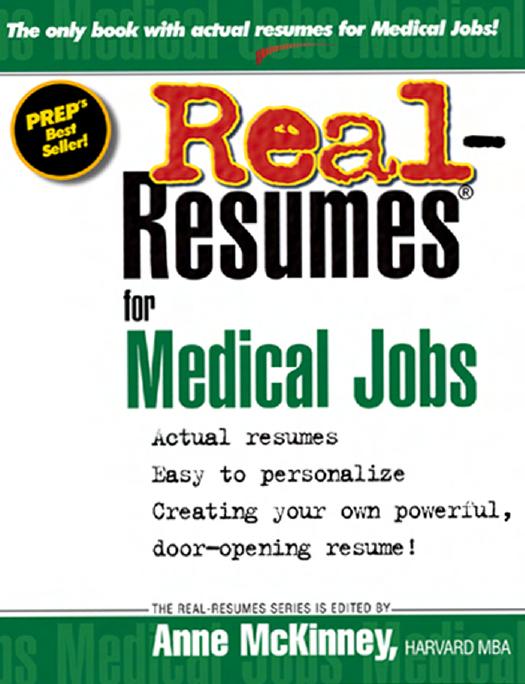Real-Resumes for Medical Jobs by Anne McKinney