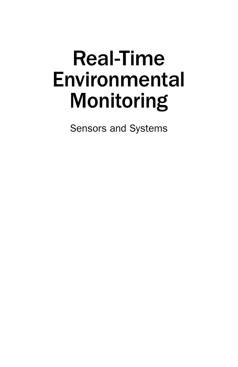 Real-Time Environmental Monitoring: Sensors and Systems by Miguel F. Acevedo