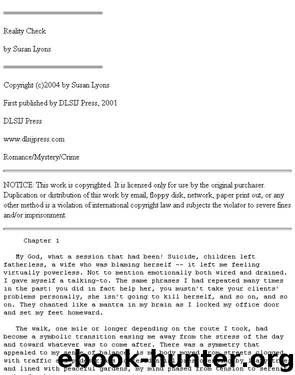 Reality Check by Susan Lyons