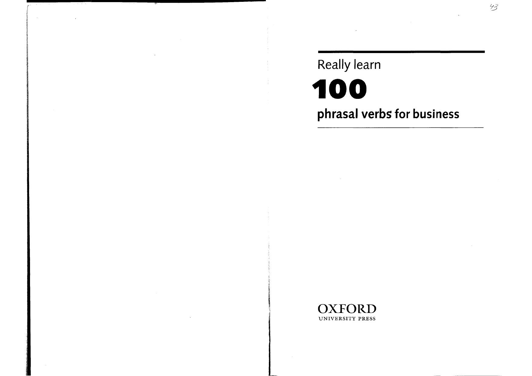 Really Learn 100 Phrasal Verbs for Business by Dilys Parkinson