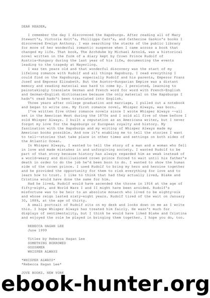 Rebecca Hagan Lee by Whisper Always