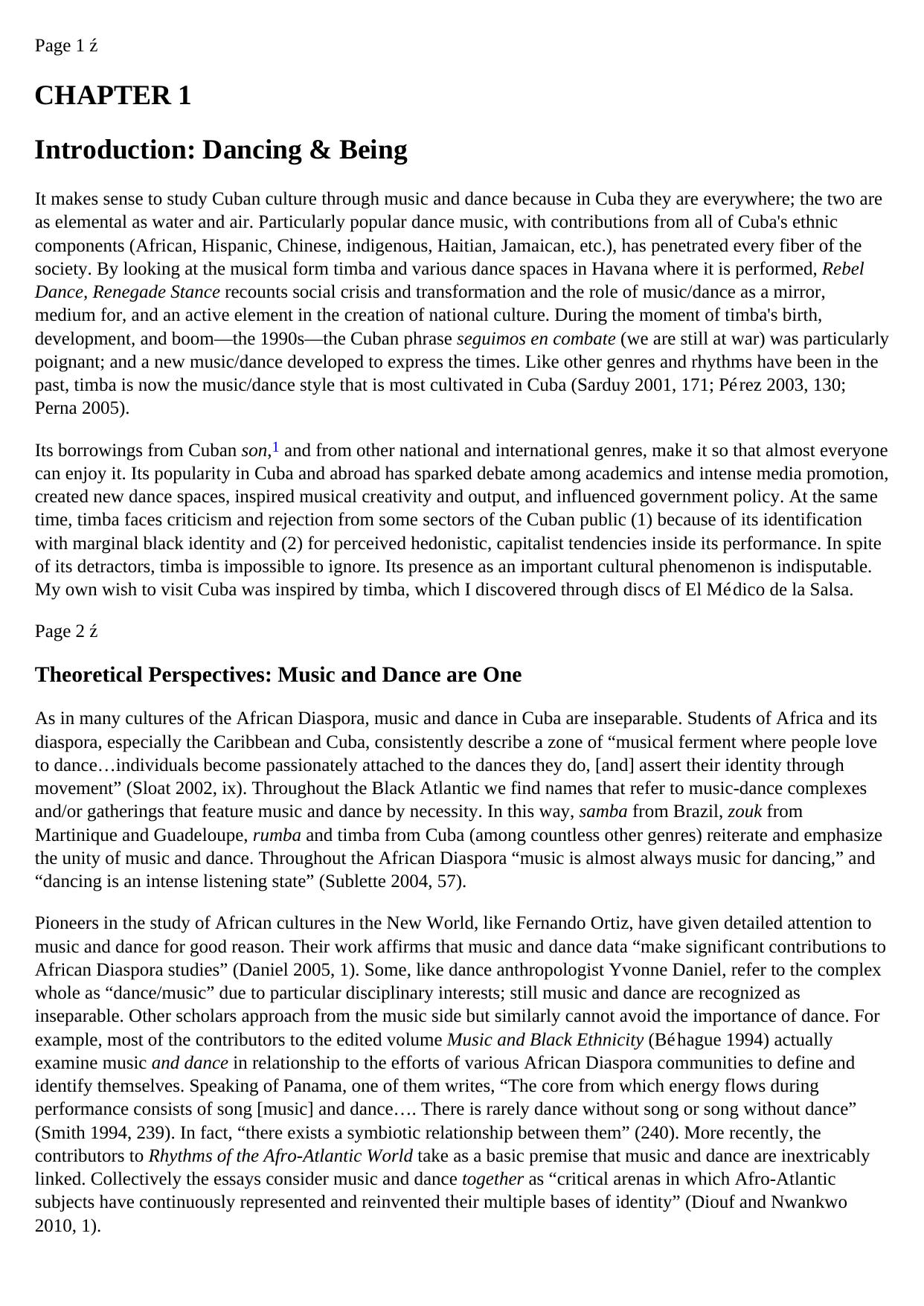 Rebel Dance, Renegade Stance: Timba Music and Black Identity in Cuba by coll