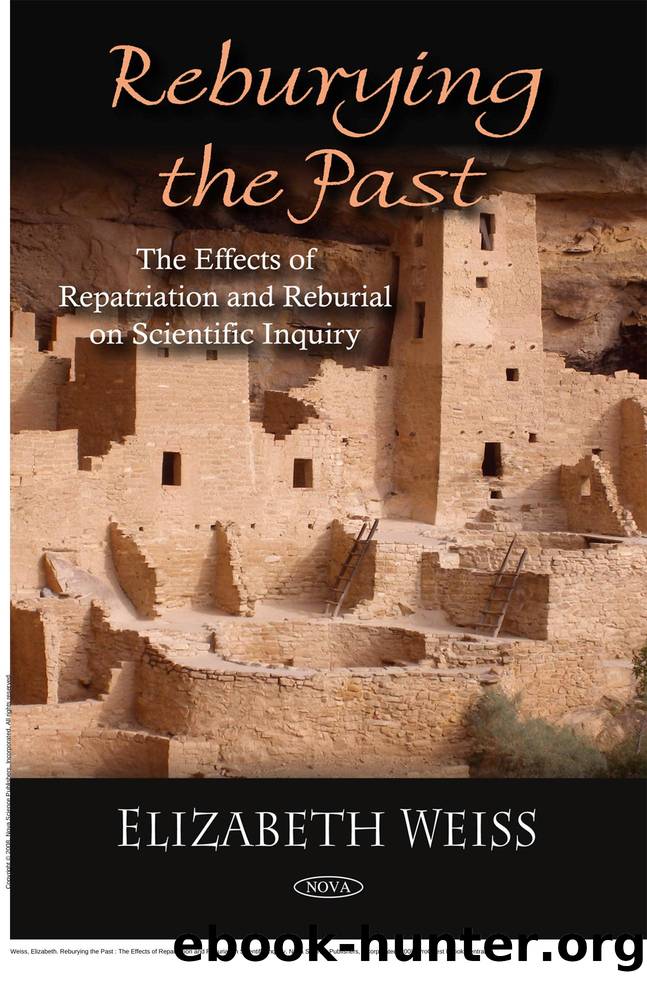 Reburying the Past : The Effects of Repatriation and Reburial on Scientific Inquiry by Elizabeth Weiss