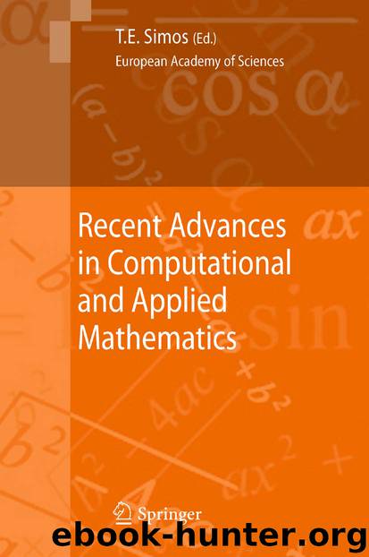 Recent Advances in Computational and Applied Mathematics by Theodore E. Simos