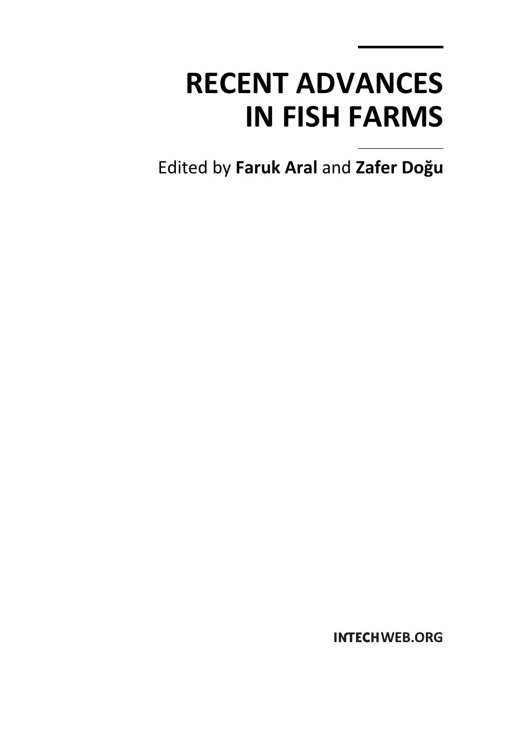 Recent Advances in Fish Farms by Aral F. Dogu Z. (Ed.)