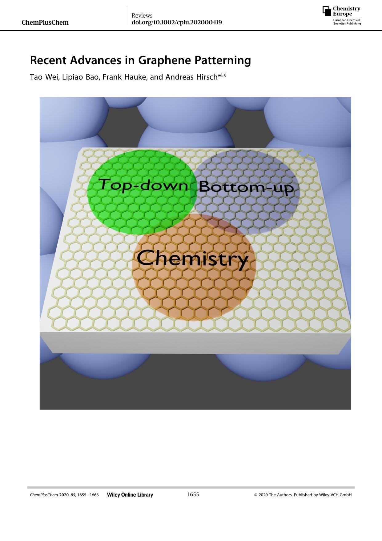 Recent Advances in Graphene Patterning by Unknown