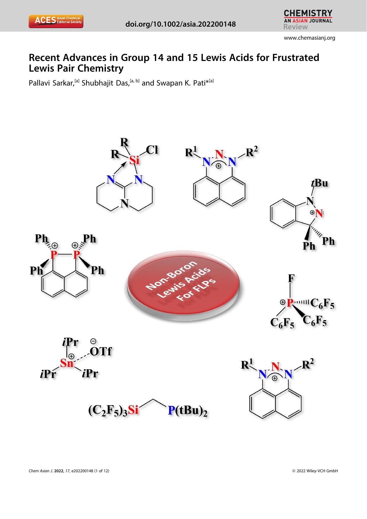 Recent Advances in Group 14 and 15 Lewis Acids for Frustrated Lewis Pair Chemistry by Unknown